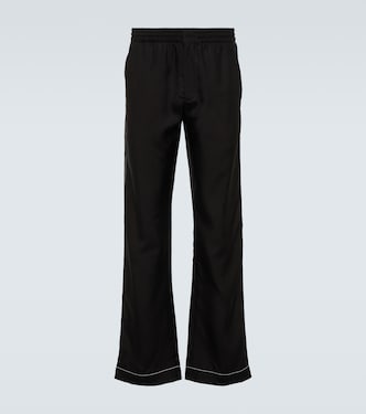 Silk straight pants | Prada