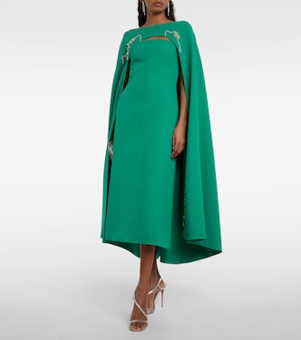 Vestido Rowan Manorel con capa y adornos | Safiyaa