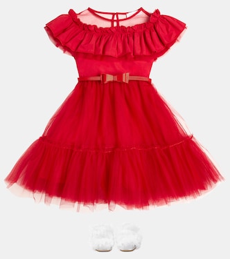 Kleid Abito Con Gala mit Tüll | Monnalisa