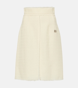 Falda midi de tweed de mezcla de lana | Dolce&Gabbana