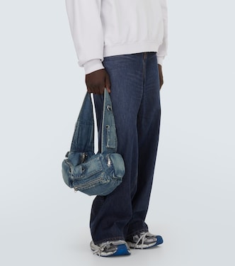 Sac Superbusy Sling Small en jean | Balenciaga
