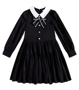 Verziertes Kleid aus Twill | Monnalisa