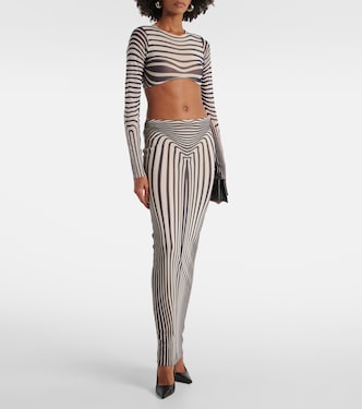 The Navy Blue Body Morphing maxi skirt | Jean Paul Gaultier