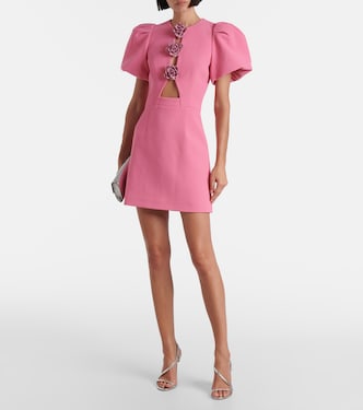Vestido corto con apliques florales | Rebecca Vallance