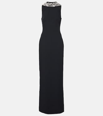 Verzierte Robe Holli aus Crêpe und Satin | Safiyaa