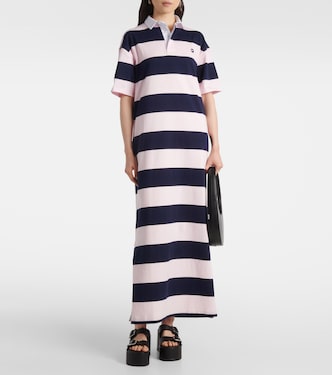 Abito lungo in cotone a righe | Coperni