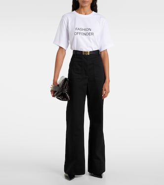 Printed cotton jersey T-shirt | Victoria Beckham