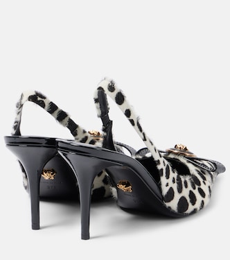 Escarpins Gianni Ribbon 85 en cuir façon poulain | Versace