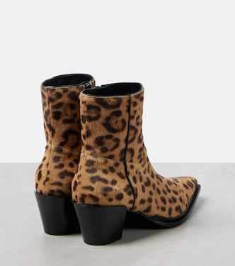 Cece 60 leopard-print calf hair ankle boots | Jimmy Choo