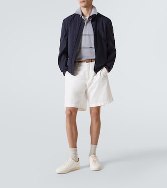 Polo in cotone a righe | Brunello Cucinelli