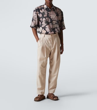 Pleated wool tapered pants | King & Tuckfield