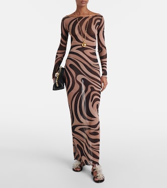 Abito lungo Marmo in mesh | Pucci