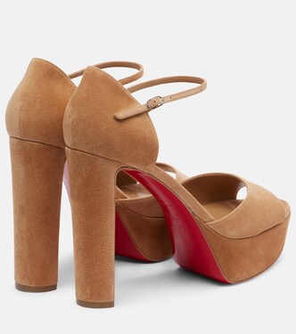 Plateausandalen Sandaloo 130 aus Veloursleder | Christian Louboutin
