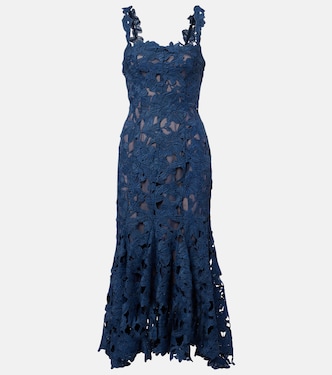 Guipure lace midi dress | Oscar de la Renta