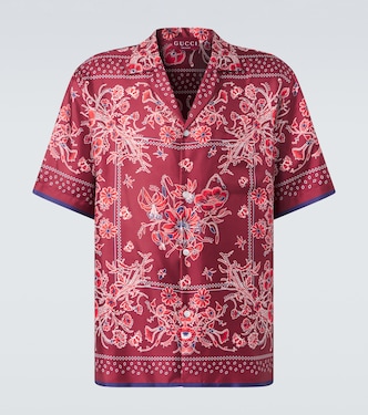 Bedrucktes Hemd aus Seide | Gucci