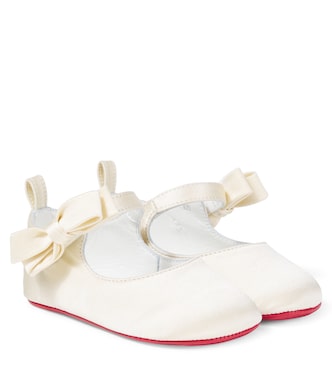 Baby Lou Babe crêpe satin ballet flats | Christian Louboutin Kids