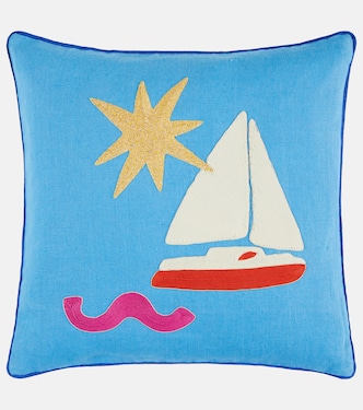 Kissen Playa Sailboat aus Leinen | Jonathan Adler