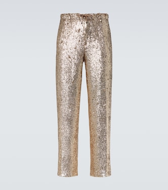 Sequined straight pants | Dries Van Noten