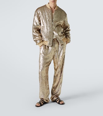 Gerade Hose mit Pailletten | Dries Van Noten