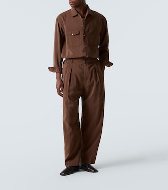Pantalon ample en soie mélangée | Lemaire