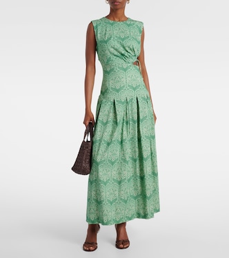 Otoño printed cotton-blend maxi dress | Agua by Agua Bendita