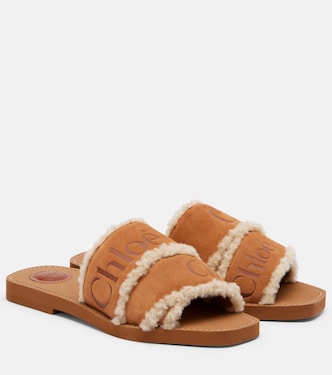 Woody logo suede slides | Chloé