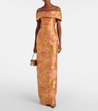 Clover embellished floral gown  | Markarian