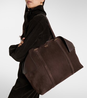 Scarf Large suede tote bag | Ferragamo