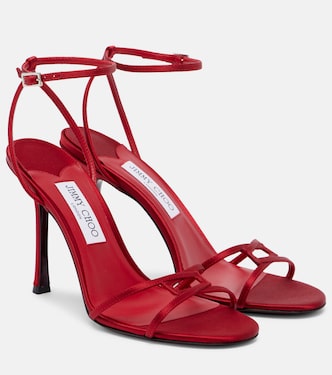 Sandalen Leo 100 aus Satin | Jimmy Choo