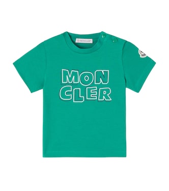 Baby logo cotton-blend jersey T-shirt | Moncler Enfant