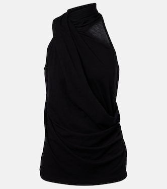 垂褶棉质混纺针织上衣 | Entire Studios