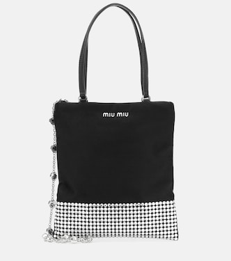 Borsa in tessuto con cristalli | Miu Miu
