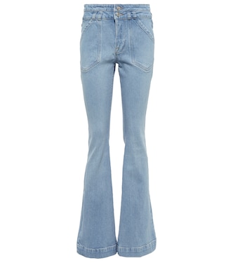 Jeans Double Button Flare a vita alta | Frame