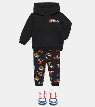 Felpa in cotone con cappuccio e logo | Stella McCartney Kids