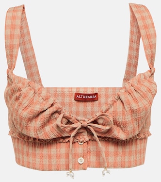 Top raccourci Bijou en coton et soie | Altuzarra