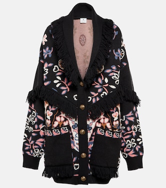 Fringed floral wool cardigan | Etro