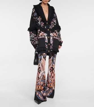 Fringed floral wool cardigan | Etro