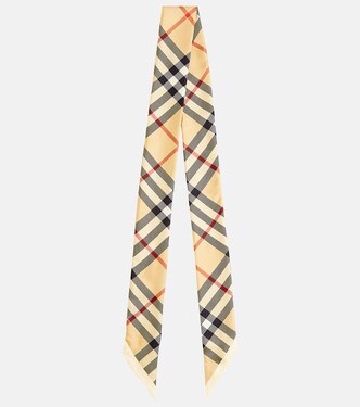 Sciarpa in twill di seta Burberry Check | Burberry