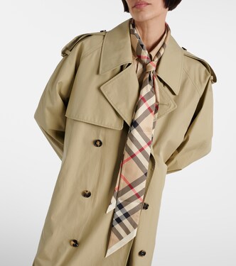 Sciarpa in twill di seta Burberry Check | Burberry