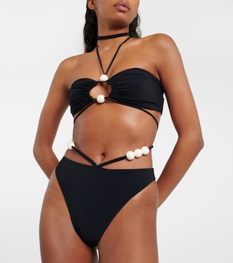 Top bikini a fascia con perline | Magda Butrym