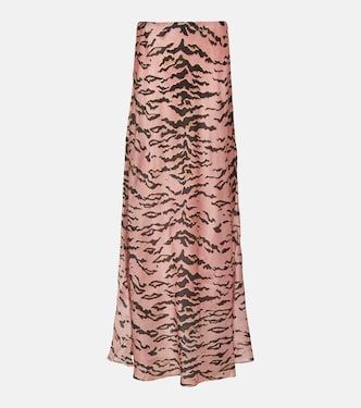 Matchmaker tiger-print silk maxi skirt | Zimmermann
