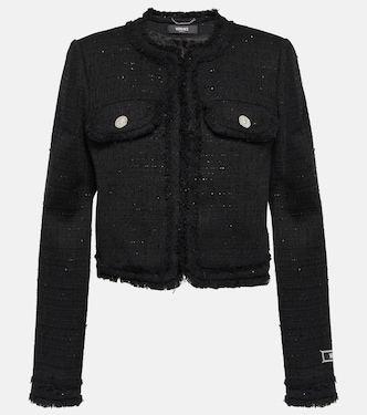 Giacca in tweed di misto cotone | Versace