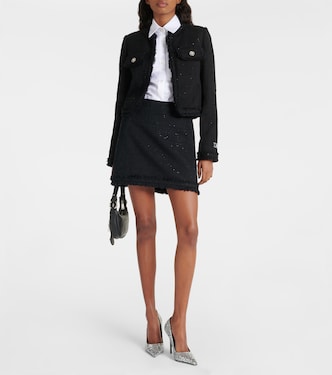 Chaqueta de tweed de mezcla de algodón | Versace