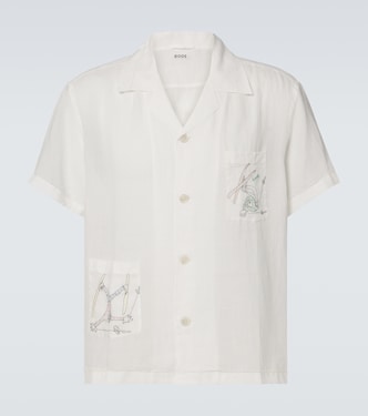 Skiers linen bowling shirt | Bode