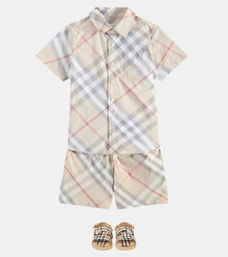 Camisa de algodón con Burberry Check | Burberry Kids
