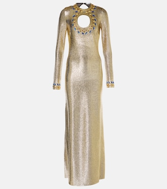 Embellished cutout lamé gown | Rabanne