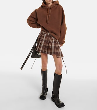 Minifalda de mezcla de lana plisada | Acne Studios