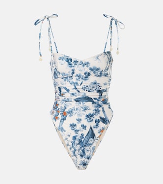 Rabano floral bustier swimsuit | Agua by Agua Bendita