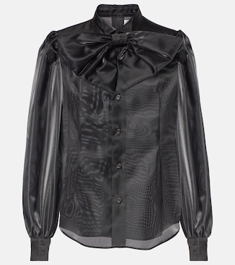 Camicia in raso con fiocco | Noir Kei Ninomiya