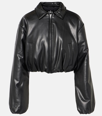 Premier faux leather bomber jacket | Alo Yoga